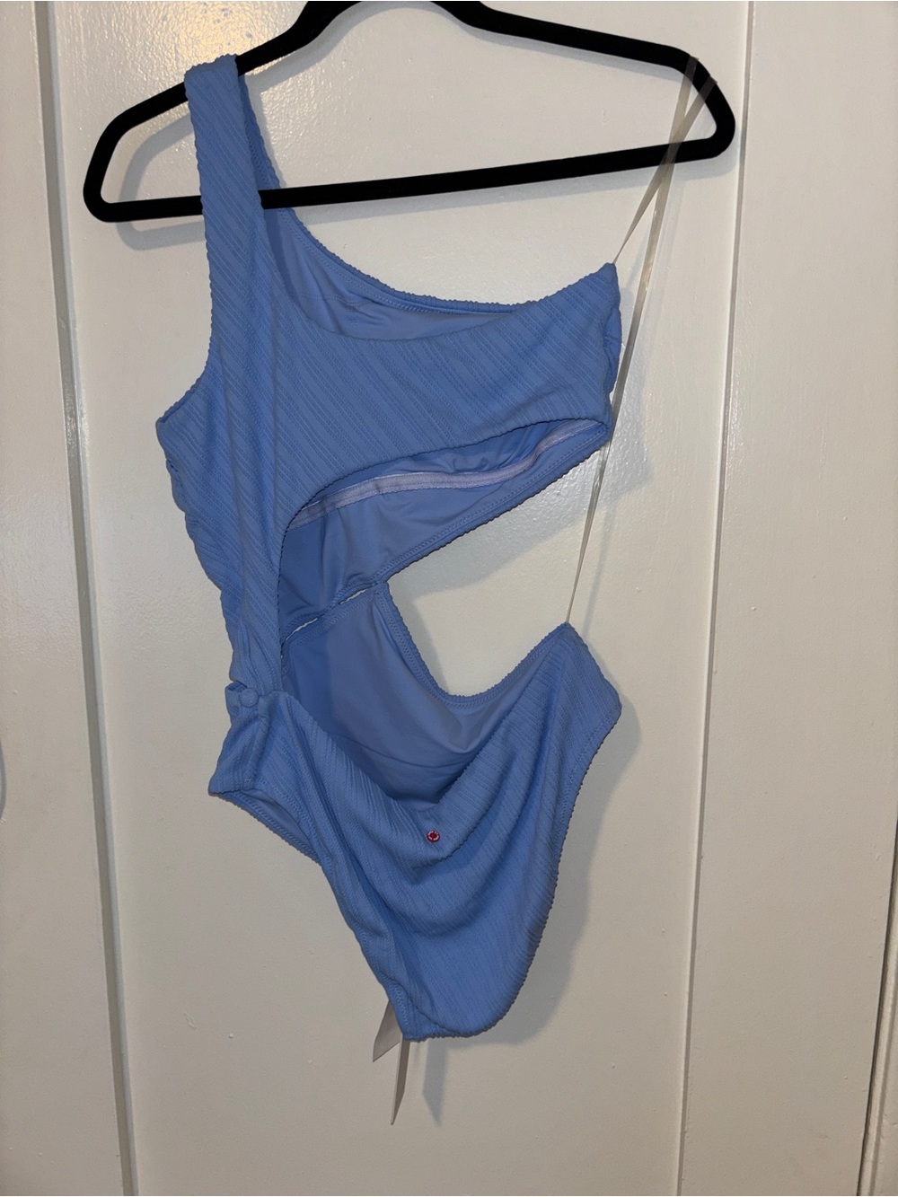 Red Carter One-Shoulder Cutout One-Piece Swimsuit in Light Blue M $168 BNWT - Picture 7 of 10